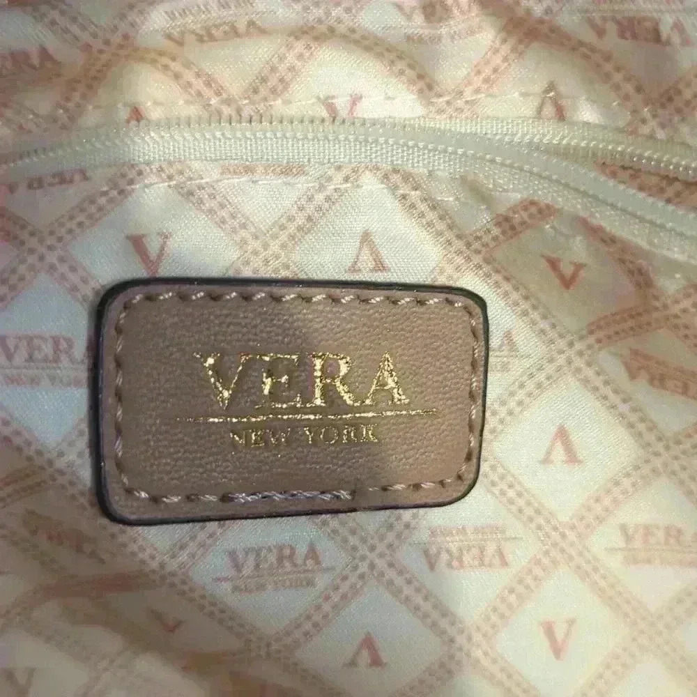 Vera Neumann leather tote purse, camel color - Picture 8 of 13